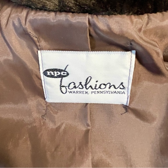 Npc Fashions Brown Hipster Faux Fur 70’s Long Sleeve Jacket SzM - Picture 2 of 9